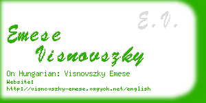 emese visnovszky business card